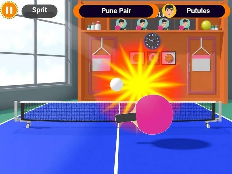 Spin shot in Incredible India Ping Pong
